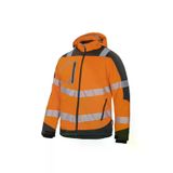 Vizwell Reflektörlü Su Geçirmez Termal Softshell İş Montu Turuncu VWJK268T