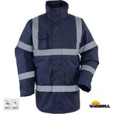Vizwell VWJK01/N 300D Oxford Lacivert Reflektörlü İçi Kapitoneli Parka Mont