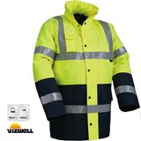 Vizwell VWJK05 300D Oxford İki Renkli Reflektörlü İçi Kapitoneli Sarı Parka