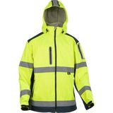 Vizwell VWJK177 Reflektörlü Softshell Mont | Su Geçirmez, Nefes Alabilir, En Iso 20471 Class 2 Yüksek Görünürlük Iş Montu - Sarı