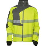 Vizwell VWJK267 Reflektörlü Softshell Teknik Iş Montu | Su Geçirmez, Nefes Alabilir, En Iso 20471 Class 2, Kapüşonlu Profesyonel Iş Montu - Sarı - 2XL