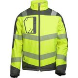 Vizwell VWJK268 Reflektörlü Termal Softshell Mont | En Iso 20471 Class 3, Su Geçirmez, Isı Yansıtıcı, Profesyonel Iş Montu - Sarı
