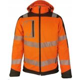Vizwell VWJK268 Reflektörlü Termal Softshell Mont | En Iso 20471 Class 3, Su Geçirmez, Isı Yansıtıcı, Profesyonel Iş Montu - Turuncu - XL