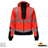 Vizwell VWJK521 Reflektörlü Ripstop Softshell Mont | Kollar Çıkmalı, Yüksek Görünürlük, Suya Dayanıklı Teknik Iş Montu - Turuncu