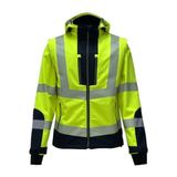 Vizwell VWJK521 Sarı Reflektörlü Ripstop Softshell Kollar Çıkmalı Teknik Mont