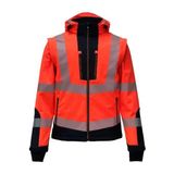 Vizwell VWJK521 Turuncu Reflektörlü Ripstop Softshell Kollar Çıkmalı Teknik Mont