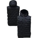 Vizwell VWJK871 Teknik Dolgulu Su Geçirmez Kumaş Siyah Yelek - 2XL