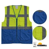 Vizwell VWRW01 Çok Cepli Sarı Lacivert Mühendis Yeleği
