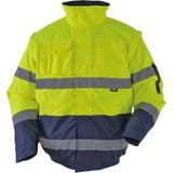 Vizwell WJK60 Oxford Kolları Çıkabilen Reflektörlü Mont (Sarı/lacivert) - Renkli - XL