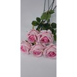 vizyon çiçek Yapay Kadife Gül 10 Adet Açık Pembe 50 cm VazoDekor Gelin Çiçeği ev Süsü