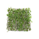vizyon çiçek Yapay Sarmaşık Çit 70x250 Cm, Açılır Kapanır Ahşap Akordiyon Çit, Dekoratif Bahçe Çiti