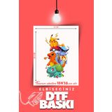 VİZYON İKRA "POKEMON" Temalı Ütü ile Yapışan Tişört Tekstil Transfer Dtf Baskı