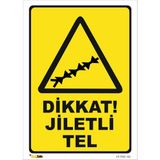 Vizyon Trafik Dikkat Jiletli Tel - Galvaniz Saç 0.4mm - 70 x 100 cm - 1 Adet