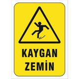 Vizyon Trafik Kaygan Zemin Levhası - Sticker - 50 x 70 cm