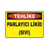 Vizyon Trafik Parlayıcı Likid (Sıvı) Levhası - Galvaniz Saç 0,4 mm - 70 x 100 cm