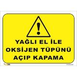 Vizyon Trafik Yağlı El Ile Oksijen Tüpünü - Sticker - 15 x 21 cm - 1 Adet