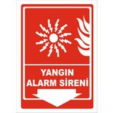 Vizyon Trafik Yangın Alarm Sireni- Isg Levhası 15X21 cm Galvaniz Saç 0,4 mm - Galvaniz Saç 0.4mm - 1 Adet