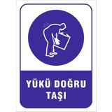 Vizyon Trafik Yükü Doğru Taşı Levhası 70X100 cm Sticker - 1 Adet
