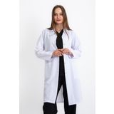 VİZYON UNIFORM Premium Alpaka Klasik Yaka Kadın Doktor Önlüğü, Tıbbi önlük, Beyaz Önlük
