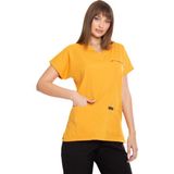 Vizyon Uniform Premium Likralı Hardal Tek Üst Hemşire Forması Cerrahi Forma, Medikal Üniforma (Uni) - XS