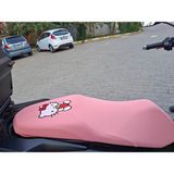 Vizyontek Hello Kıty Desenli Motosiklet Koltuk Kılıfı Yavruağzı Renkli