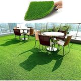 Vl Dekoratif Premium Kalite Suni Balkon Bahçe Kaymaz Taban Çim Halı 7 mm - 200 x 350 cm - Yeşil