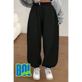 vladivosto Baggy Büyük Beden Bol Kalıp Yazlık 2 Iplik Kadın Grimelanj Paça Lastikli Oversize Eşofman Jogger