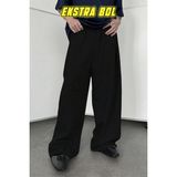 Vladivosto Bol Paça Lastikli Baggy Ekstra Salaş Düşük Bel Oversize Battal Eşofman Altı - 8XL - Siyah