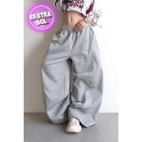 Vladivosto Süper Bol Unisex Yüksek Bel Baggy Oversize Eşofman Ayarlanabilir Stoper Paça - Gri - 11XL