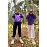 Vladivosto Unisex 2 Iplik Kışlık Büyük Beden Bol Kalıp Gri Siyah Kadın Yüksek Bel Baggy Oversize Eşofman Altı - 11XL - Siyah - Gri