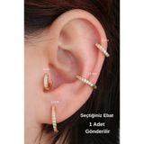 VLM AKSESUAR Zirkon Taşlı Halka Tragus Helix Lobe Conch Rook Cerrahi Çelik Piercing