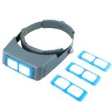 Vludiss Baş Montaj Büyüteç Vizör Çift Lens, Kafa Bandı Büyüteç, Profesyonel Kuyumcu Büyüteci, 4 Değiştirilebilir Optik Lensli 1,5X, 2,0X, 2,5X, 3,5X, Onarım, El Sanatları, Düşük Görüşlü Yaşlılar için
