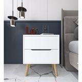 Vm Vertex Mobilya Flora Komodin 2 Çekmeceli Yatak Odası Bebek Odası Beyaz Beyaz - Çok Renkli