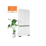 VM VERTEX MOBİLYA Floransa 4 Kapılı Flr-ırf Beyaz- Antrasit Gardırop-çok Amaçlı Dolap-yüklük