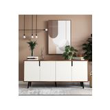 Vm Vertex Mobilya Latina Modern Konsol 180 Cm Ceviz - Beyaz