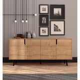 VM VERTEX MOBİLYA Latina Modern Konsol 180 cm Safir Meşe - 45 x 180 cm - Kahverengi