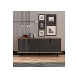 VM VERTEX MOBİLYA Latina Modern Konsol 180 Cm Safir Meşe - Antrasit Safir Meşe - Antrasit 45 x 180