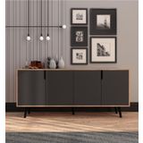 Vm Vertex Mobilya Latina Modern Konsol 180 Cm Safir Meşe - Antrasit