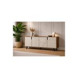 VM VERTEX MOBİLYA Latina Modern Konsol 180CM Ceviz-Traverten