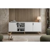 VM VERTEX MOBİLYA Latina Modern Konsol 3 Kapaklı 180 cm Beyaz