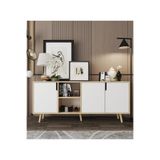 VM VERTEX MOBİLYA Latina Modern Konsol 3 Kapaklı 180 Cm Safir Meşe - Beyaz Safir meşe -Beyaz 45 x 180