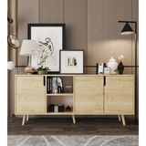 VM VERTEX MOBİLYA Latina Modern Konsol 3 Kapaklı 180 cm Safir Meşe - Safirmeşe