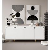 Vm Vertex Mobilya Lazio Bohem Ahşap Ayaklı Modern Konsol 180 Cm Beyaz