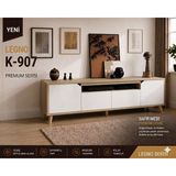 VM VERTEX MOBİLYA Legno Premium 180CM Konsol Safir Meşe-Beyaz - Safirmeşe - Beyaz