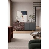 VM VERTEX MOBİLYA Ravenna Modern Konsol 180 cm Mermer Desen - Antrasit - 45 X 180