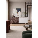 VM VERTEX MOBİLYA Ravenna Modern Konsol 180 cm Mermer Desen - Beyaz - 45 X 180 - Renkli