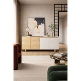 VM VERTEX MOBİLYA Ravenna Modern Konsol 180 cm Safir Meşe-Beyaz - 45 X 180 - Safirmeşe - Beyaz