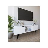 VM Vertex Mobilya Siena Ahşap Ayaklı TV Ünitesi Beyaz 140 CM