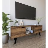 VM VERTEX MOBİLYA Siena Ahşap Ayaklı Tv Ünitesi Ceviz Televizyon Konsolu 140 cm Ekonomik Modül Seh