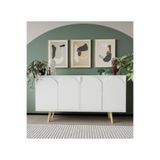 VM VERTEX MOBİLYA Venezia Ahşap Ayaklı Bohem Konsol Beyaz 150 Cm BEYAZ 150 x 45